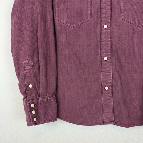 Faherty Stretch‎ Cord Western Shirt Catawaba Grape Purple Corduroy Size Small - Picture 7 of 16